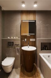 Design de banheiro com e sem pia: Escolhendo móveis (mais de 165 fotos). O que é preferido?