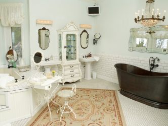 Design de casa de banho em estilo provençal - romance suave para corpo e alma (mais de 205 fotografias)