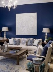 Cor do céu e do mar: 215+ Foto Design exclusivo. A escolha de combinações de azul no interior