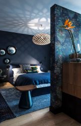 Cor do céu e do mar: 215+ Foto Design exclusivo. A escolha de combinações de azul no interior