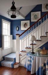 Cor do céu e do mar: 215+ Foto Design exclusivo. A escolha de combinações de azul no interior