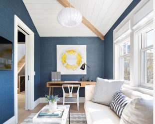Cor do céu e do mar: 215+ Foto Design exclusivo. A escolha de combinações de azul no interior