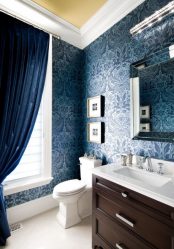 Cor do céu e do mar: 215+ Foto Design exclusivo. A escolha de combinações de azul no interior