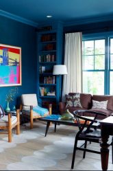 Cor do céu e do mar: 215+ Foto Design exclusivo. A escolha de combinações de azul no interior