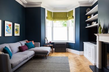 Cor do céu e do mar: 215+ Foto Design exclusivo. A escolha de combinações de azul no interior