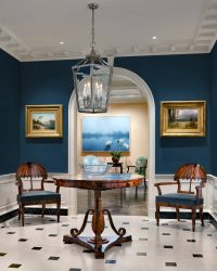Cor do céu e do mar: 215+ Foto Design exclusivo. A escolha de combinações de azul no interior