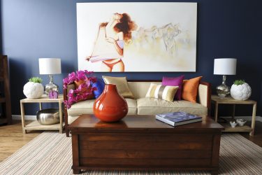Cor do céu e do mar: 215+ Foto Design exclusivo. A escolha de combinações de azul no interior