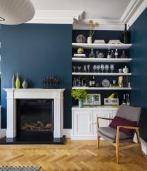 Cor do céu e do mar: 215+ Foto Design exclusivo. A escolha de combinações de azul no interior
