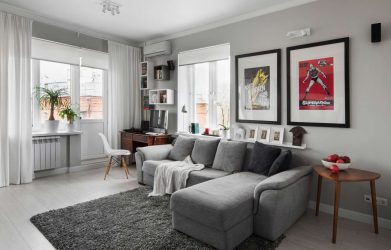 Elegância discreta do estilo americano: Escolhendo um design para um apartamento (sala de estar, quarto, cozinha)