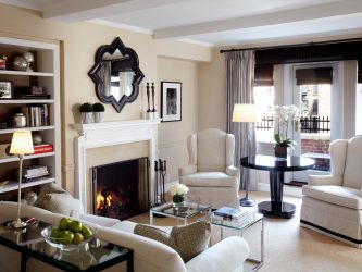 Elegância discreta do estilo americano: Escolhendo um design para um apartamento (sala de estar, quarto, cozinha)