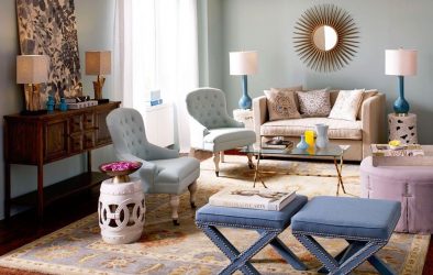 Elegância discreta do estilo americano: Escolhendo um design para um apartamento (sala de estar, quarto, cozinha)