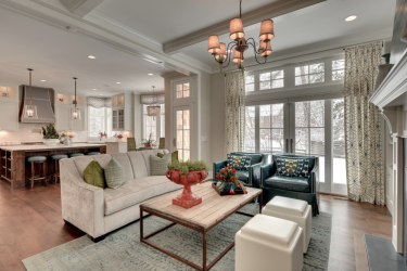 Elegância discreta do estilo americano: Escolhendo um design para um apartamento (sala de estar, quarto, cozinha)