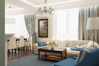 Elegância discreta do estilo americano: Escolhendo um design para um apartamento (sala de estar, quarto, cozinha)
