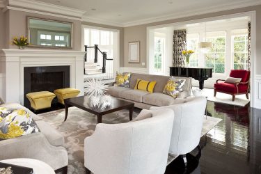 Elegância discreta do estilo americano: Escolhendo um design para um apartamento (sala de estar, quarto, cozinha)