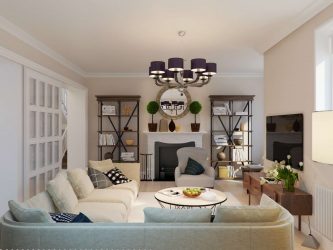 Elegância discreta do estilo americano: Escolhendo um design para um apartamento (sala de estar, quarto, cozinha)