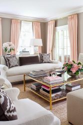 Elegância discreta do estilo americano: Escolhendo um design para um apartamento (sala de estar, quarto, cozinha)