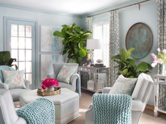 Elegância discreta do estilo americano: Escolhendo um design para um apartamento (sala de estar, quarto, cozinha)