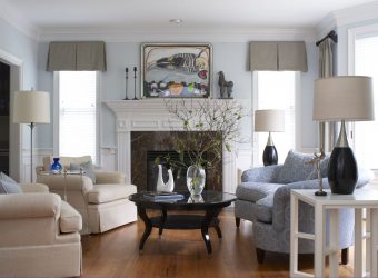 Elegância discreta do estilo americano: Escolhendo um design para um apartamento (sala de estar, quarto, cozinha)