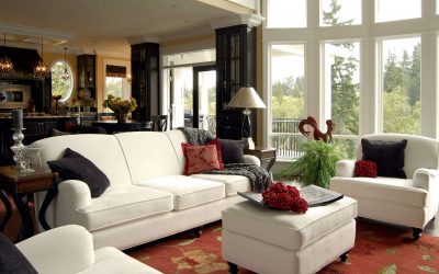 Elegância discreta do estilo americano: Escolhendo um design para um apartamento (sala de estar, quarto, cozinha)