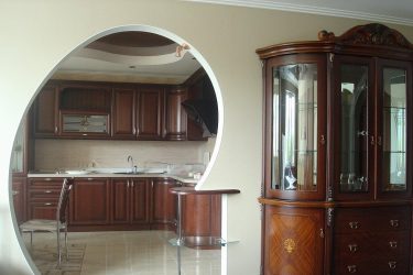 Arco para a cozinha em vez da porta: 115+ (Foto) Design entre salas