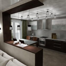 Arco para a cozinha em vez da porta: 115+ (Foto) Design entre salas