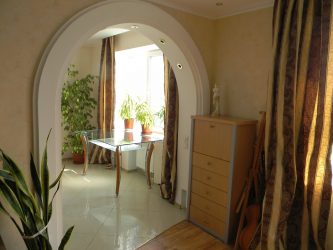 Arco para a cozinha em vez da porta: 115+ (Foto) Design entre salas