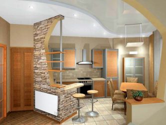 Arco para a cozinha em vez da porta: 115+ (Foto) Design entre salas