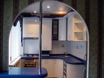 Arco para a cozinha em vez da porta: 115+ (Foto) Design entre salas