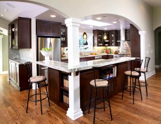 Arco para a cozinha em vez da porta: 115+ (Foto) Design entre salas