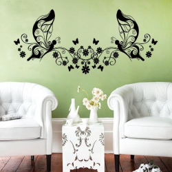 Lindas borboletas na parede faça você mesmo: 140+ (Foto) decorações no interior (papel, volumétrico, adesivos)