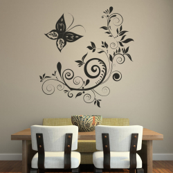 Lindas borboletas na parede faça você mesmo: 140+ (Foto) decorações no interior (papel, volumétrico, adesivos)