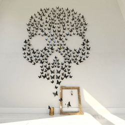 Lindas borboletas na parede faça você mesmo: 140+ (Foto) decorações no interior (papel, volumétrico, adesivos)