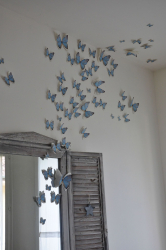 Lindas borboletas na parede faça você mesmo: 140+ (Foto) decorações no interior (papel, volumétrico, adesivos)