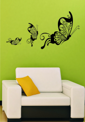 Lindas borboletas na parede faça você mesmo: 140+ (Foto) decorações no interior (papel, volumétrico, adesivos)