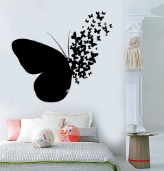 Lindas borboletas na parede faça você mesmo: 140+ (Foto) decorações no interior (papel, volumétrico, adesivos)