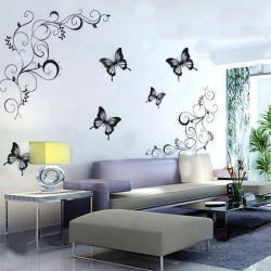 Lindas borboletas na parede faça você mesmo: 140+ (Foto) decorações no interior (papel, volumétrico, adesivos)