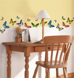 Lindas borboletas na parede faça você mesmo: 140+ (Foto) decorações no interior (papel, volumétrico, adesivos)