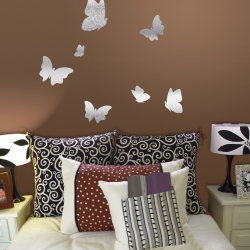 Lindas borboletas na parede faça você mesmo: 140+ (Foto) decorações no interior (papel, volumétrico, adesivos)