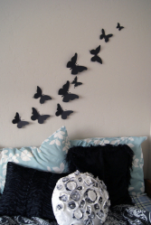 Lindas borboletas na parede faça você mesmo: 140+ (Foto) decorações no interior (papel, volumétrico, adesivos)