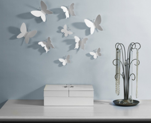 Lindas borboletas na parede faça você mesmo: 140+ (Foto) decorações no interior (papel, volumétrico, adesivos)
