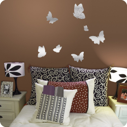 Lindas borboletas na parede faça você mesmo: 140+ (Foto) decorações no interior (papel, volumétrico, adesivos)
