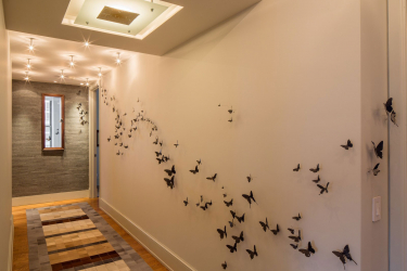 Lindas borboletas na parede faça você mesmo: 140+ (Foto) decorações no interior (papel, volumétrico, adesivos)