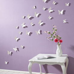 Lindas borboletas na parede faça você mesmo: 140+ (Foto) decorações no interior (papel, volumétrico, adesivos)