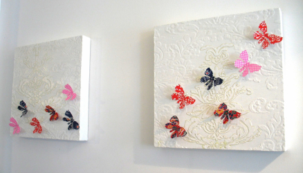 Lindas borboletas na parede faça você mesmo: 140+ (Foto) decorações no interior (papel, volumétrico, adesivos)