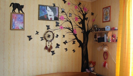 Lindas borboletas na parede faça você mesmo: 140+ (Foto) decorações no interior (papel, volumétrico, adesivos)