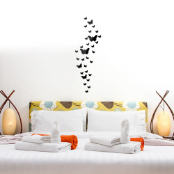 Lindas borboletas na parede faça você mesmo: 140+ (Foto) decorações no interior (papel, volumétrico, adesivos)