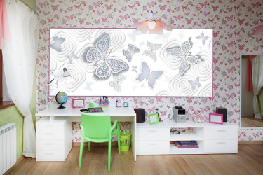 Lindas borboletas na parede faça você mesmo: 140+ (Foto) decorações no interior (papel, volumétrico, adesivos)