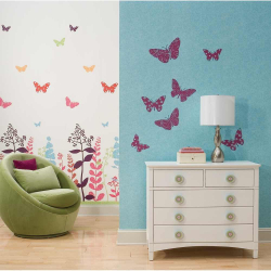 Lindas borboletas na parede faça você mesmo: 140+ (Foto) decorações no interior (papel, volumétrico, adesivos)
