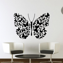 Lindas borboletas na parede faça você mesmo: 140+ (Foto) decorações no interior (papel, volumétrico, adesivos)