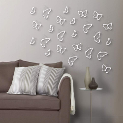 Lindas borboletas na parede faça você mesmo: 140+ (Foto) decorações no interior (papel, volumétrico, adesivos)